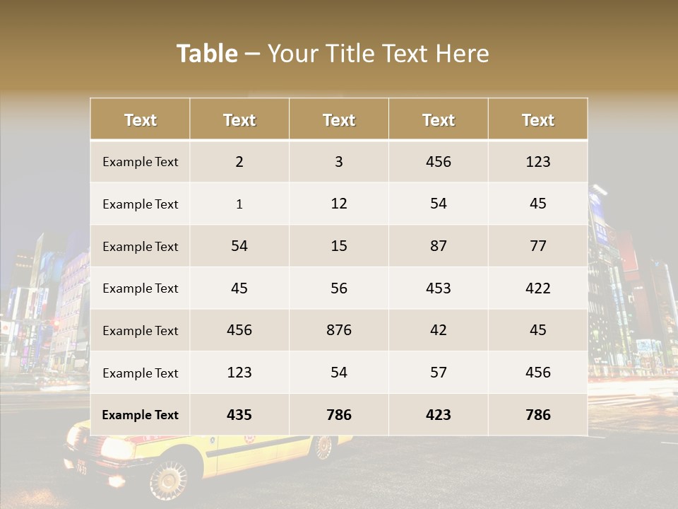 Lights Tokyo Modern PowerPoint Template