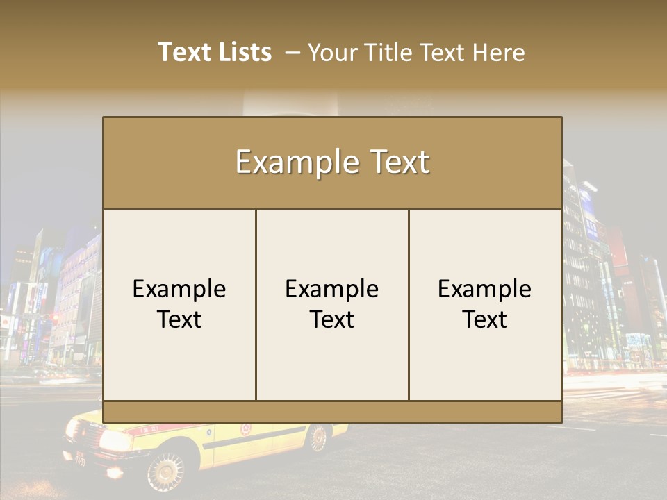 Lights Tokyo Modern PowerPoint Template