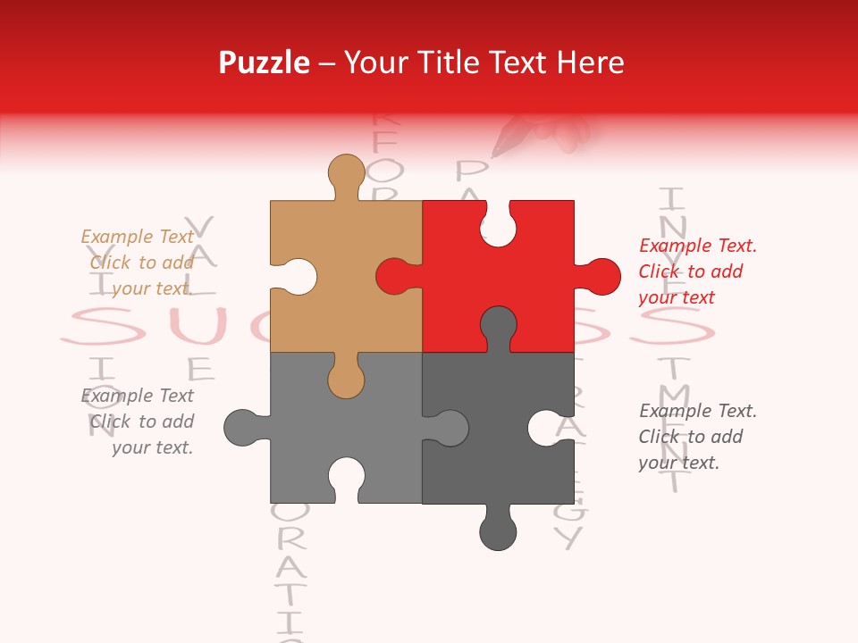 Value Word Text PowerPoint Template