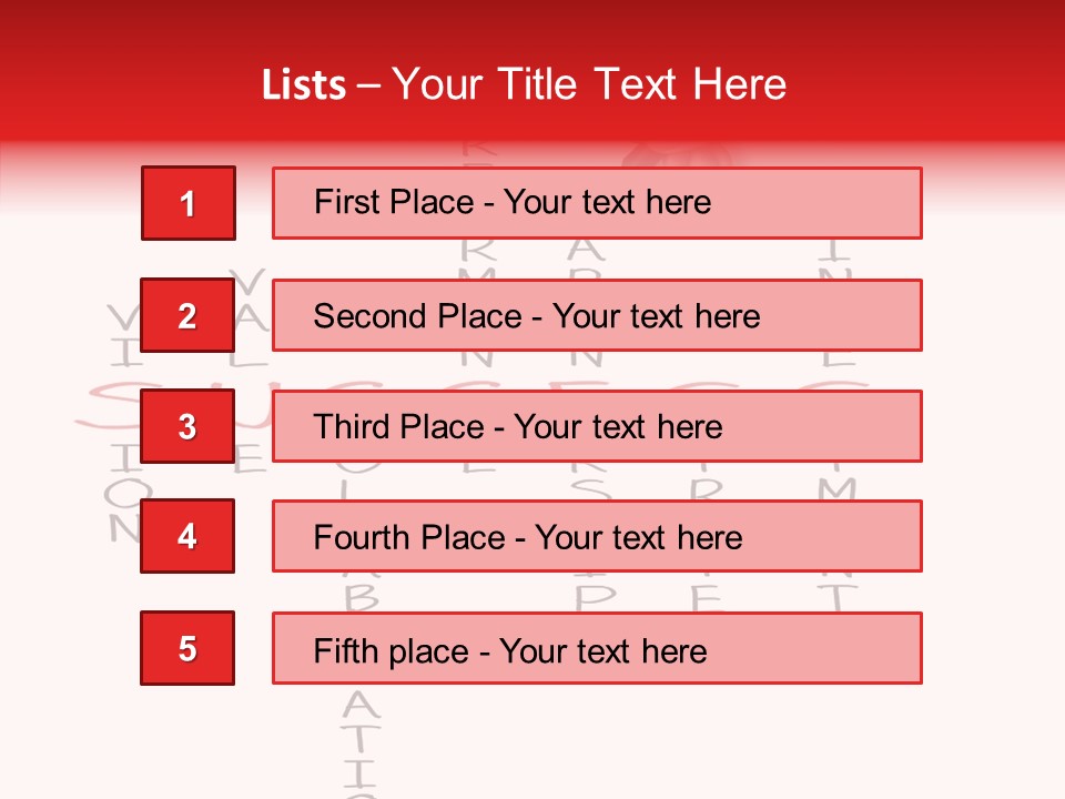 Value Word Text PowerPoint Template
