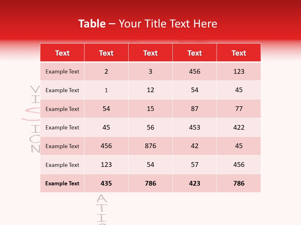Value Word Text PowerPoint Template