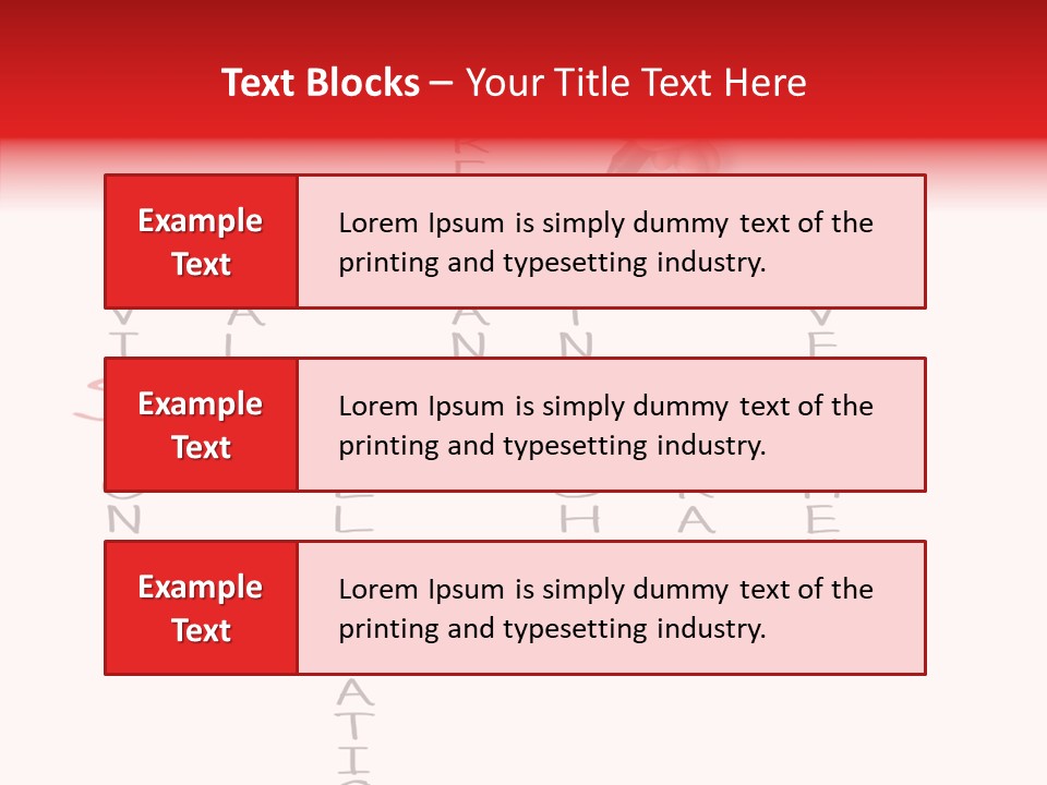 Value Word Text PowerPoint Template