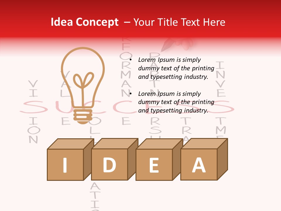 Value Word Text PowerPoint Template