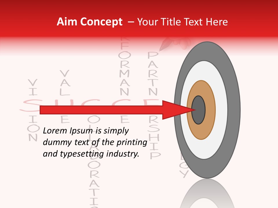 Value Word Text PowerPoint Template