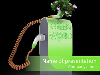 Diesel Environmental Recycling PowerPoint Template