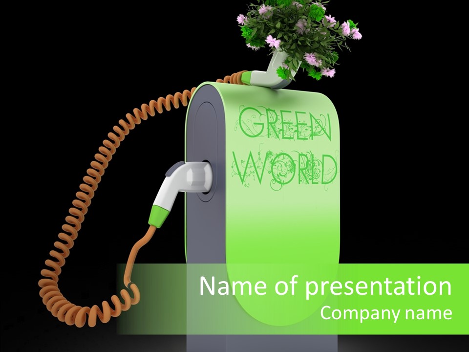 Diesel Environmental Recycling PowerPoint Template