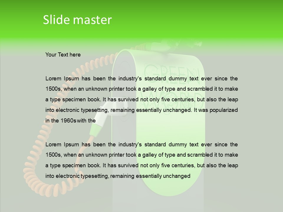 Diesel Environmental Recycling PowerPoint Template