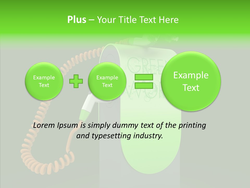 Diesel Environmental Recycling PowerPoint Template