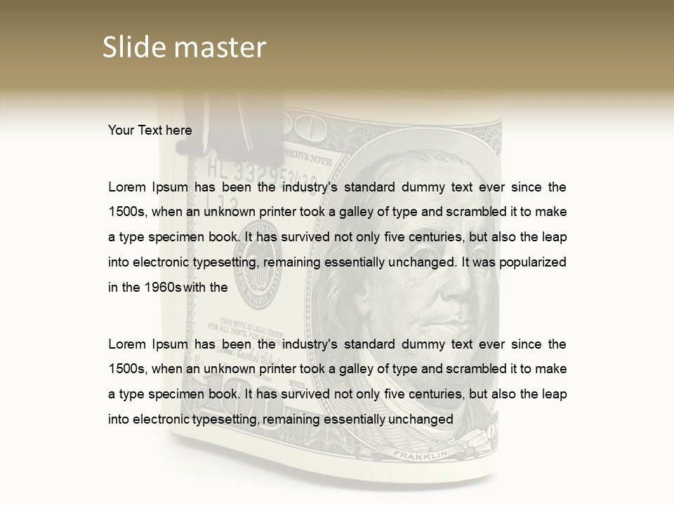 Stock Dollar Background PowerPoint Template