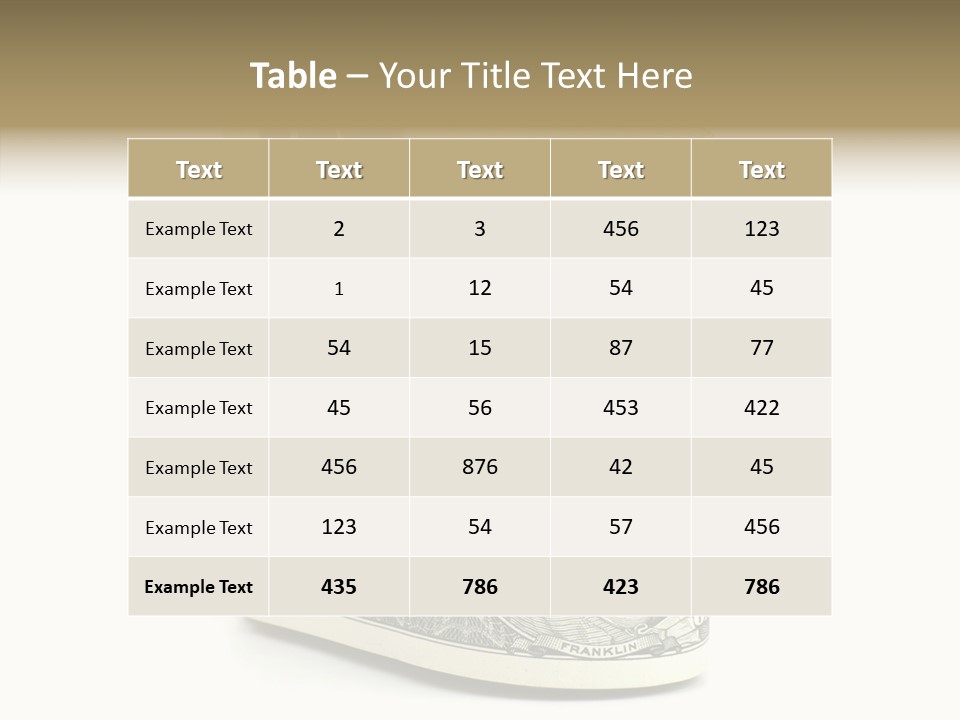 Stock Dollar Background PowerPoint Template