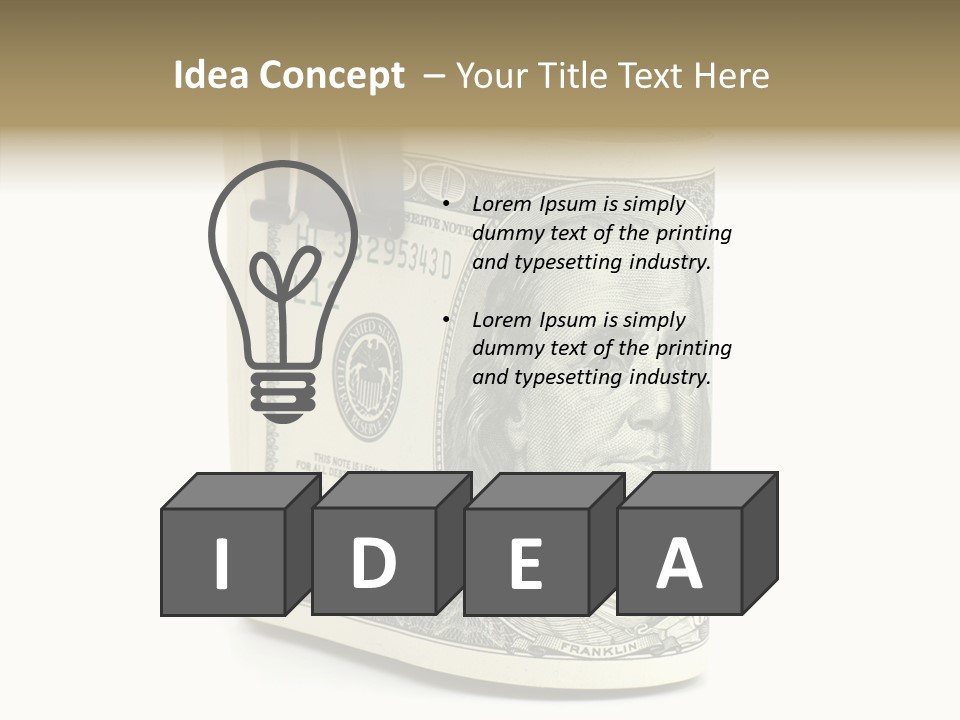 Stock Dollar Background PowerPoint Template