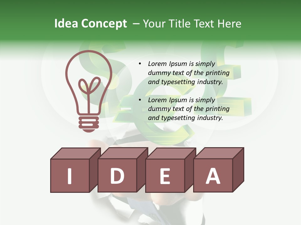 Money Sales Europe PowerPoint Template