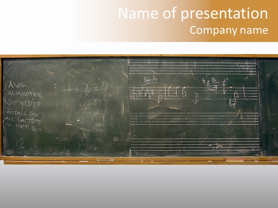 Write Students Class PowerPoint Template