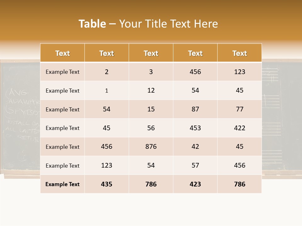 Write Students Class PowerPoint Template