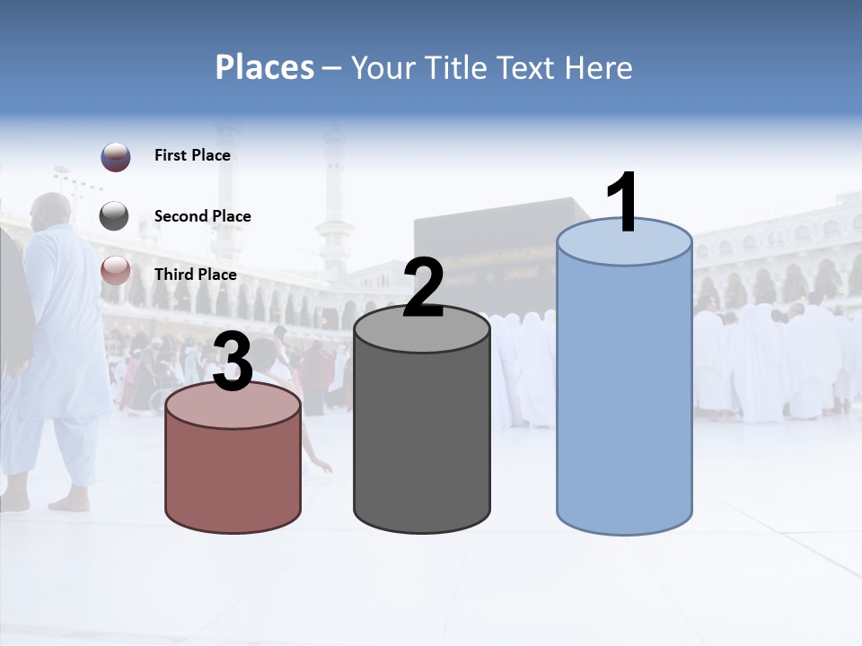 Congregation Copy Space Tawaf PowerPoint Template