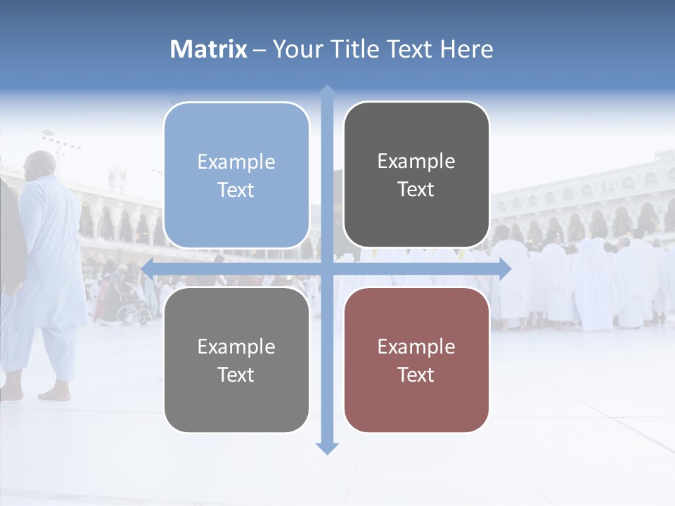 Congregation Copy Space Tawaf PowerPoint Template