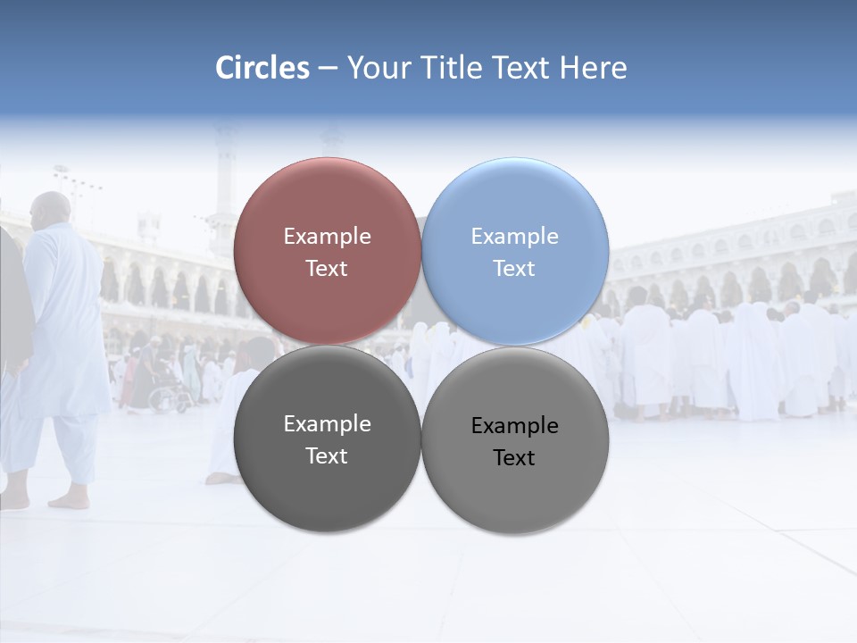 Congregation Copy Space Tawaf PowerPoint Template