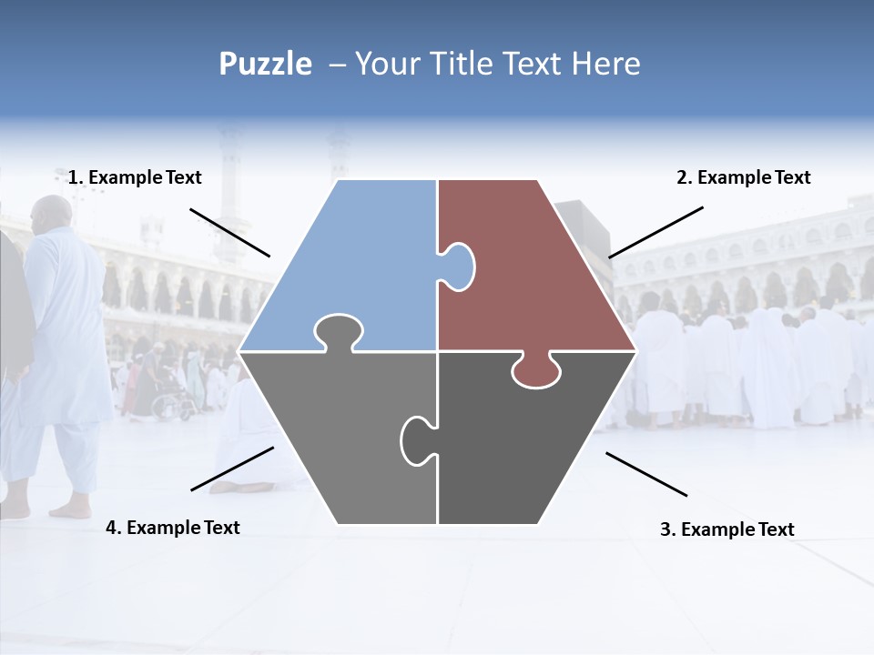 Congregation Copy Space Tawaf PowerPoint Template