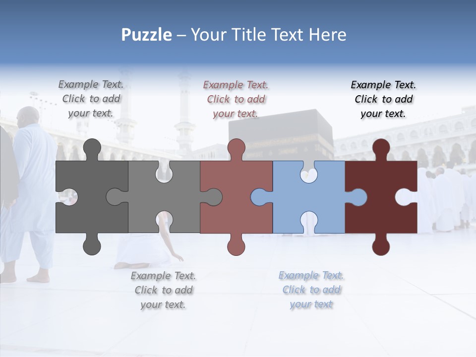 Congregation Copy Space Tawaf PowerPoint Template