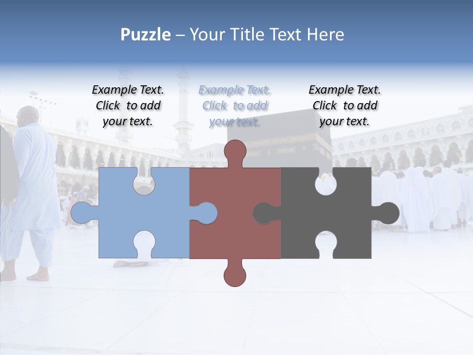 Congregation Copy Space Tawaf PowerPoint Template