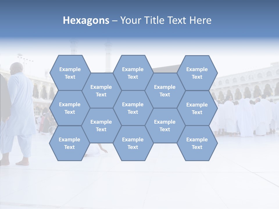 Congregation Copy Space Tawaf PowerPoint Template