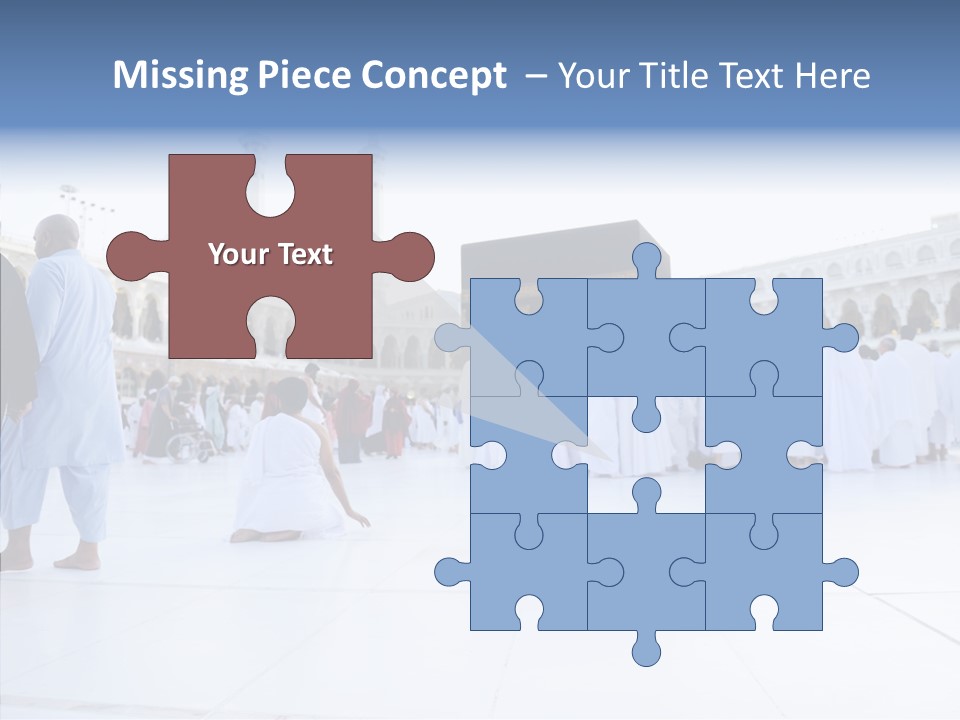 Congregation Copy Space Tawaf PowerPoint Template