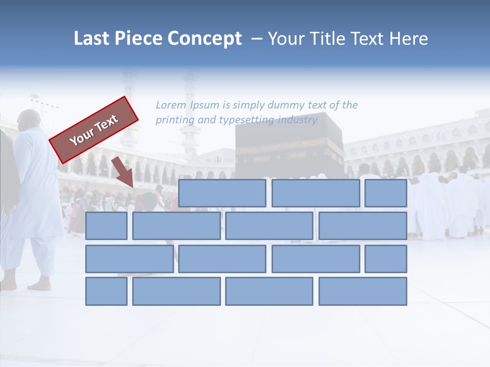 Congregation Copy Space Tawaf PowerPoint Template