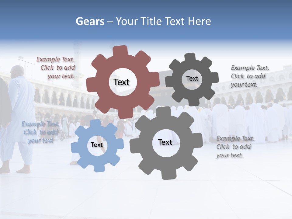 Congregation Copy Space Tawaf PowerPoint Template