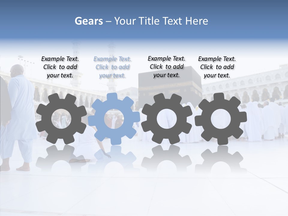 Congregation Copy Space Tawaf PowerPoint Template