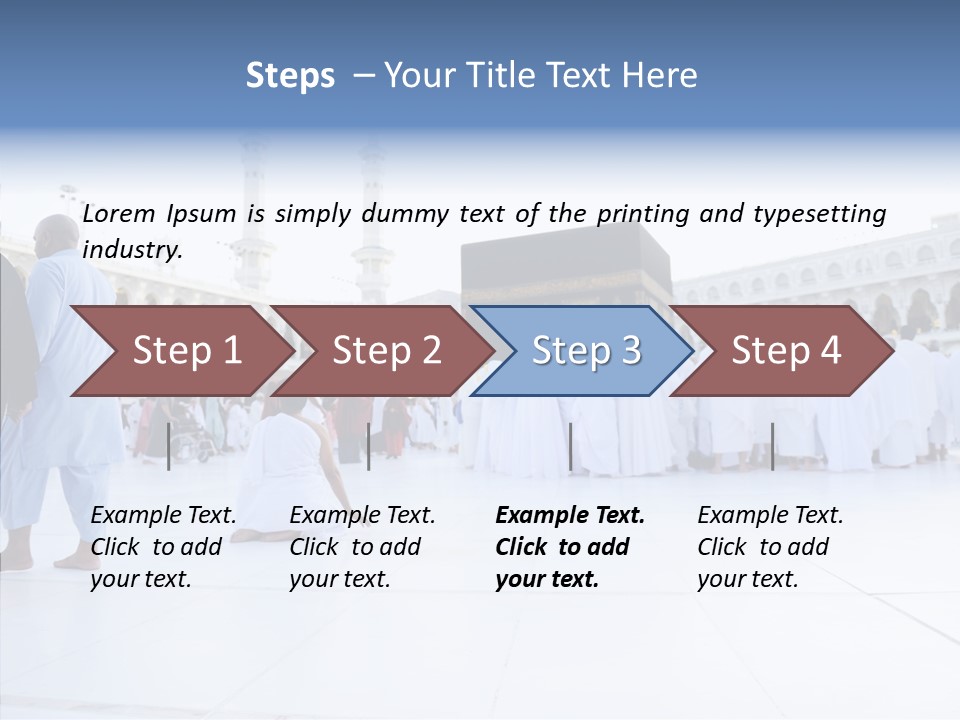 Congregation Copy Space Tawaf PowerPoint Template