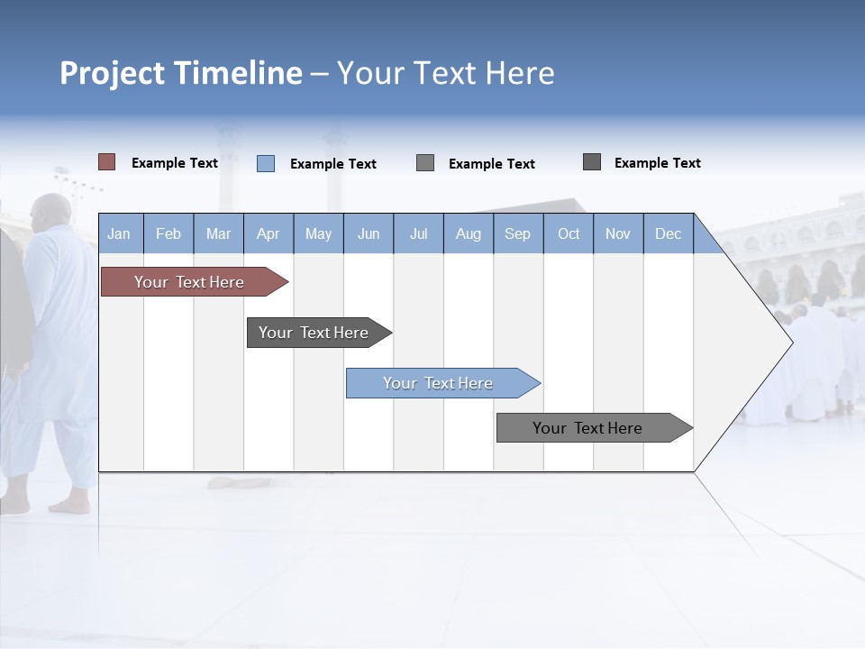 Congregation Copy Space Tawaf PowerPoint Template