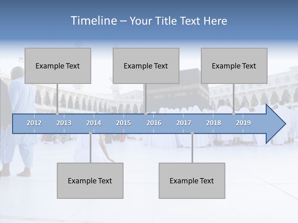 Congregation Copy Space Tawaf PowerPoint Template