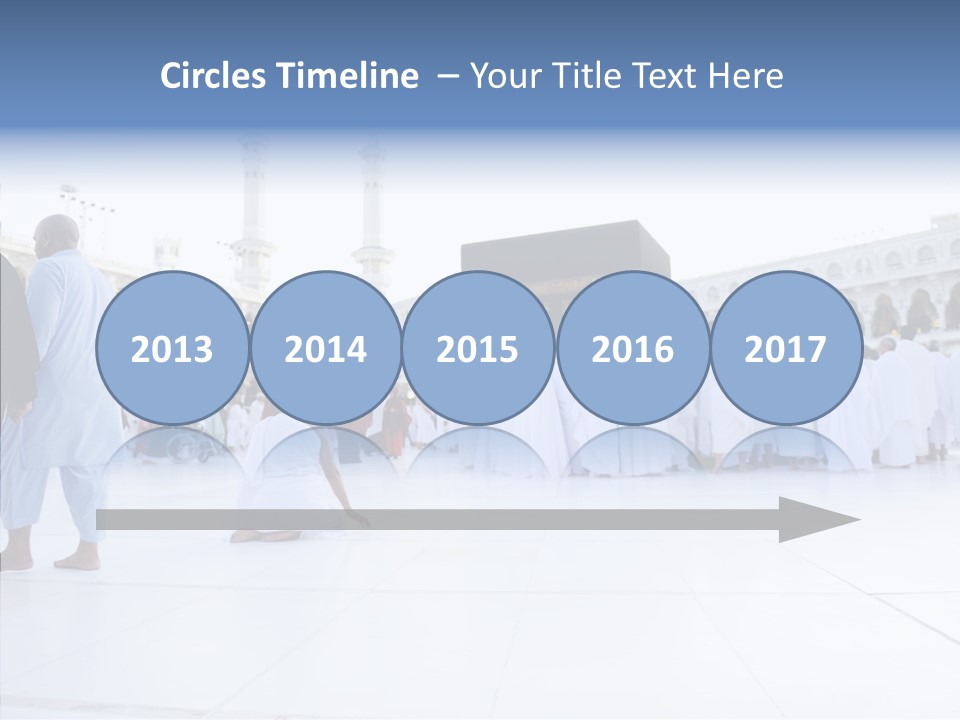 Congregation Copy Space Tawaf PowerPoint Template