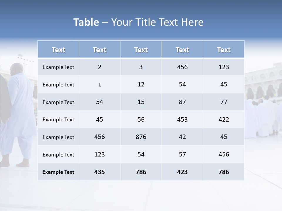 Congregation Copy Space Tawaf PowerPoint Template
