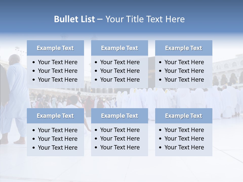 Congregation Copy Space Tawaf PowerPoint Template
