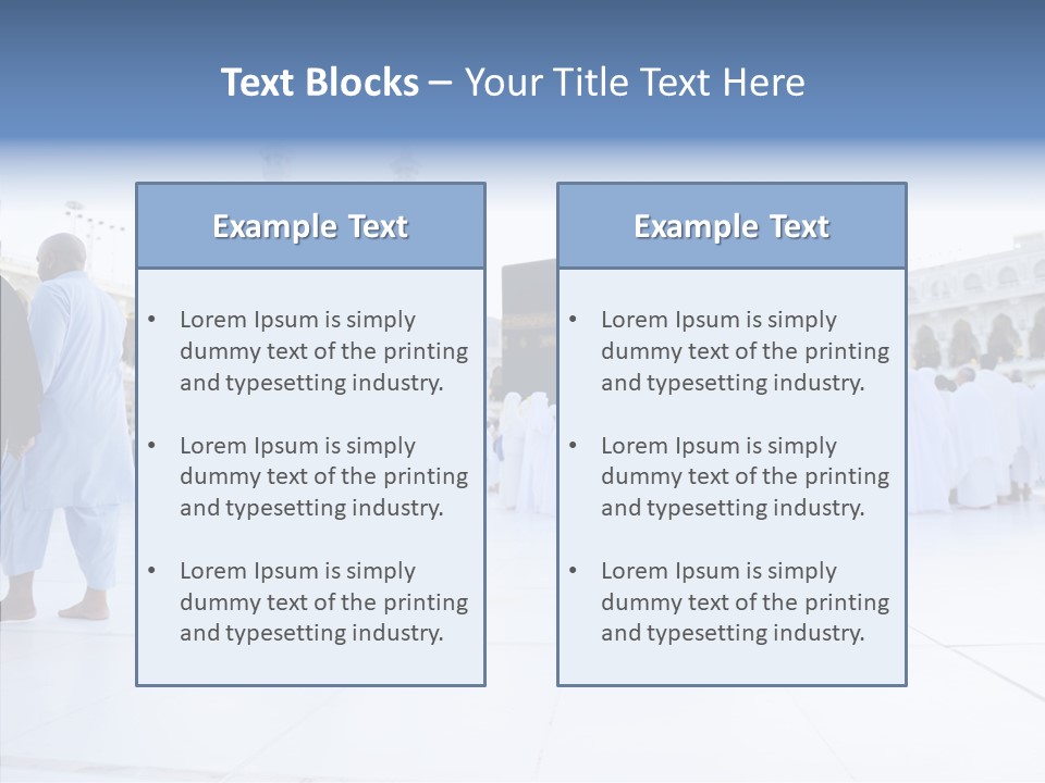 Congregation Copy Space Tawaf PowerPoint Template