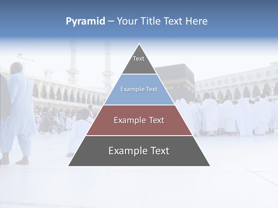 Congregation Copy Space Tawaf PowerPoint Template