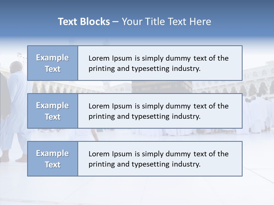 Congregation Copy Space Tawaf PowerPoint Template
