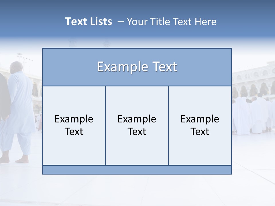 Congregation Copy Space Tawaf PowerPoint Template