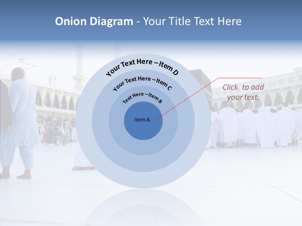 Congregation Copy Space Tawaf PowerPoint Template