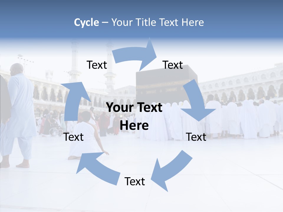 Congregation Copy Space Tawaf PowerPoint Template