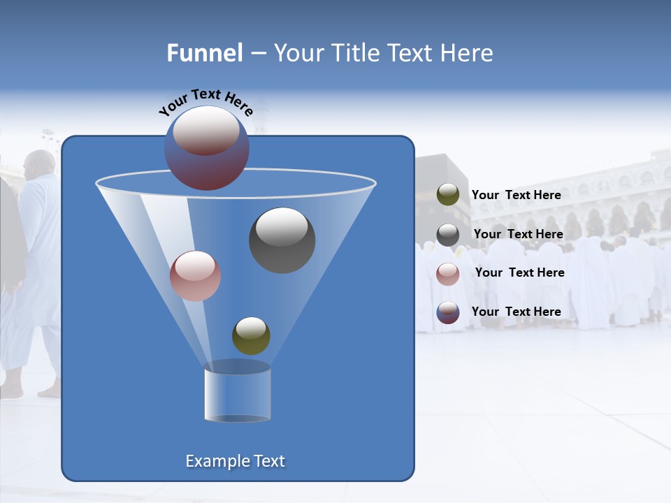 Congregation Copy Space Tawaf PowerPoint Template