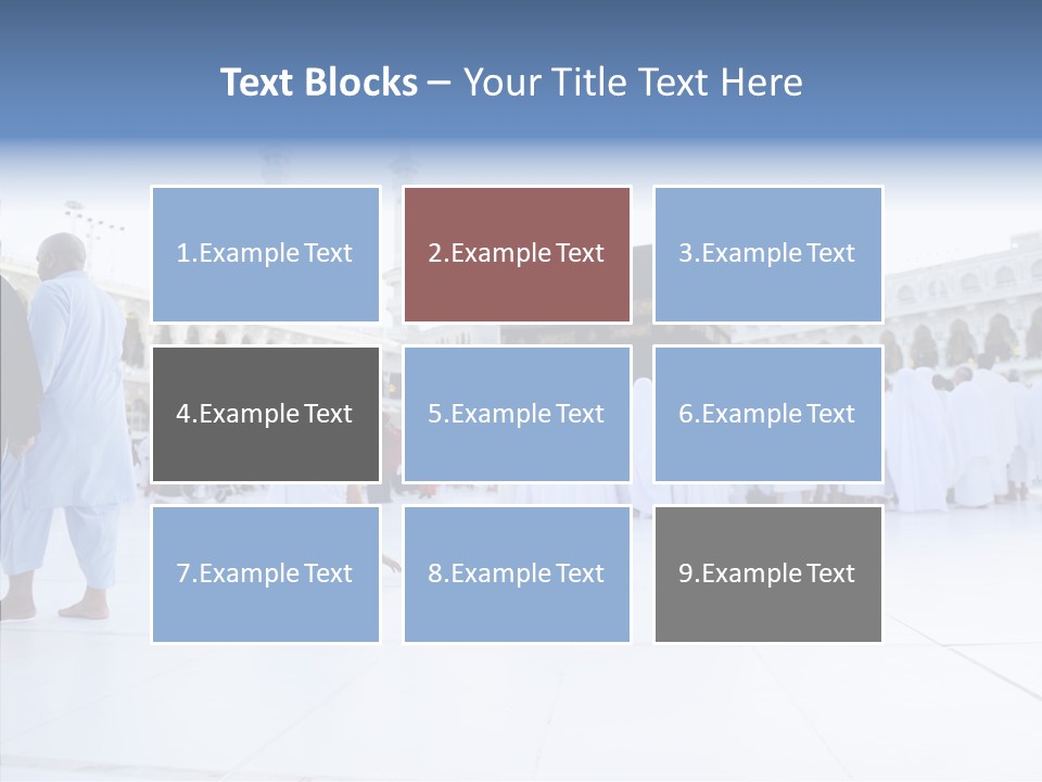 Congregation Copy Space Tawaf PowerPoint Template