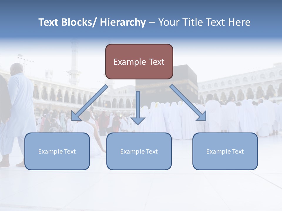 Congregation Copy Space Tawaf PowerPoint Template