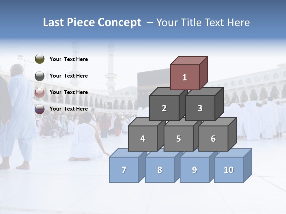 Congregation Copy Space Tawaf PowerPoint Template