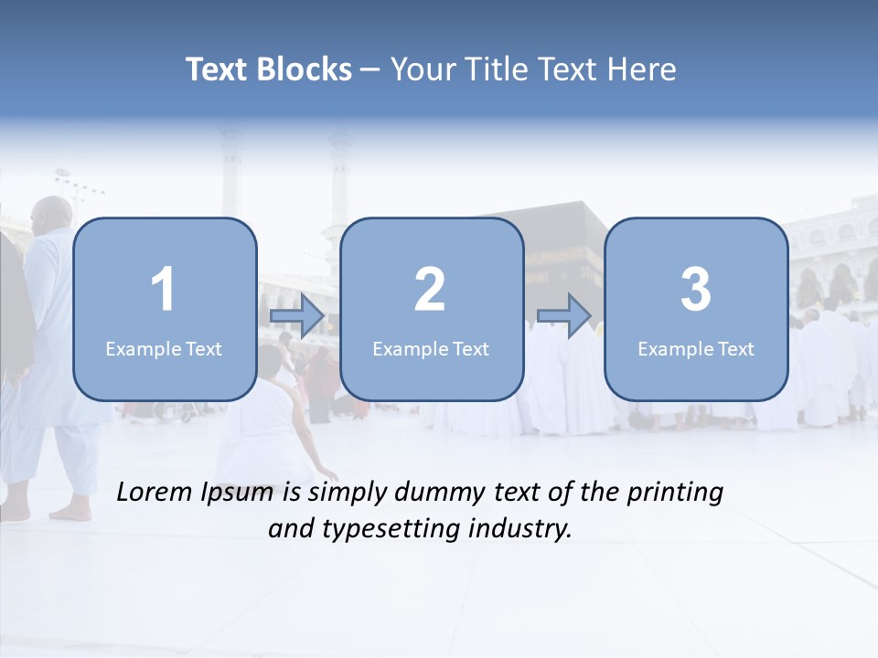 Congregation Copy Space Tawaf PowerPoint Template