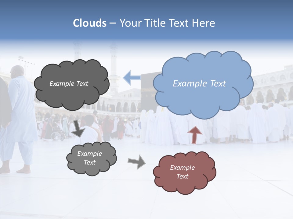 Congregation Copy Space Tawaf PowerPoint Template