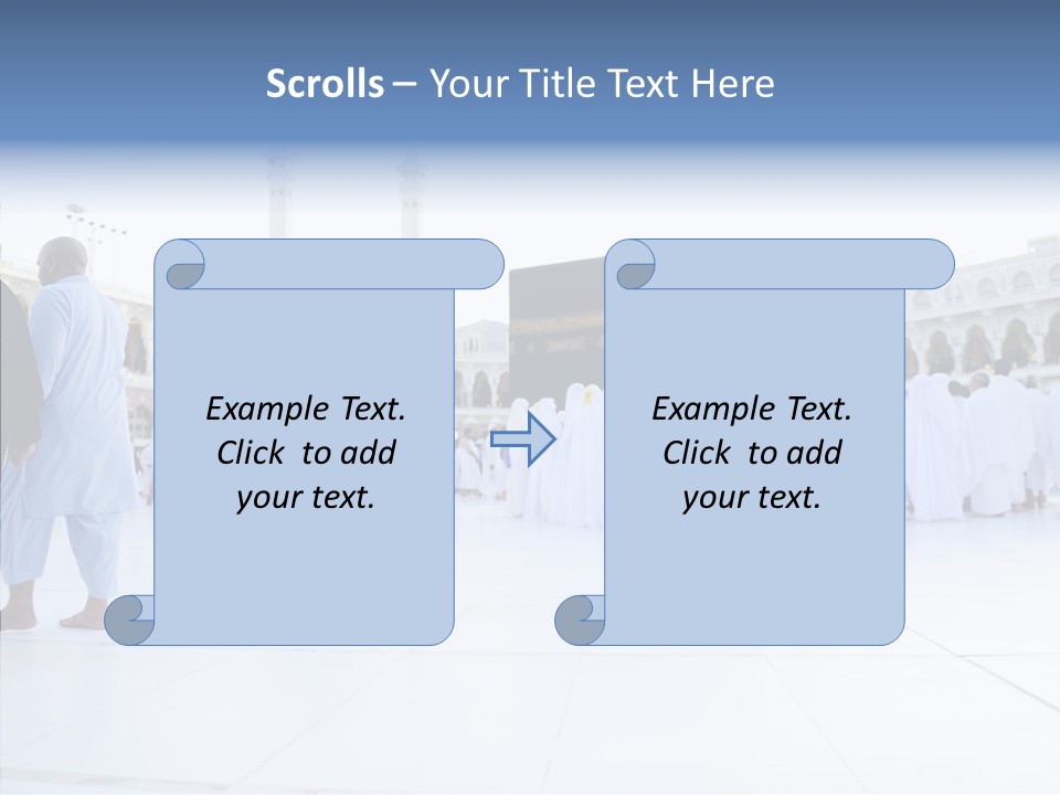Congregation Copy Space Tawaf PowerPoint Template