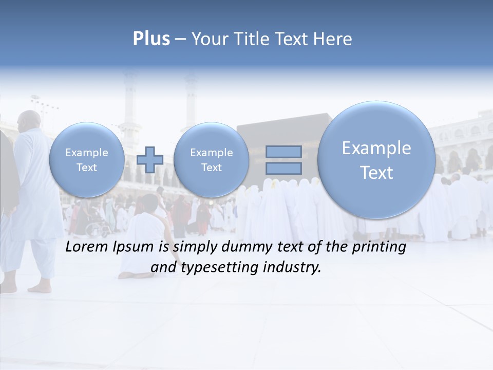 Congregation Copy Space Tawaf PowerPoint Template