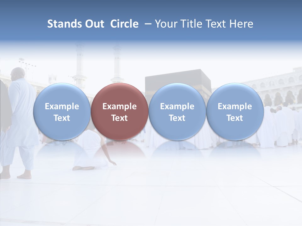 Congregation Copy Space Tawaf PowerPoint Template